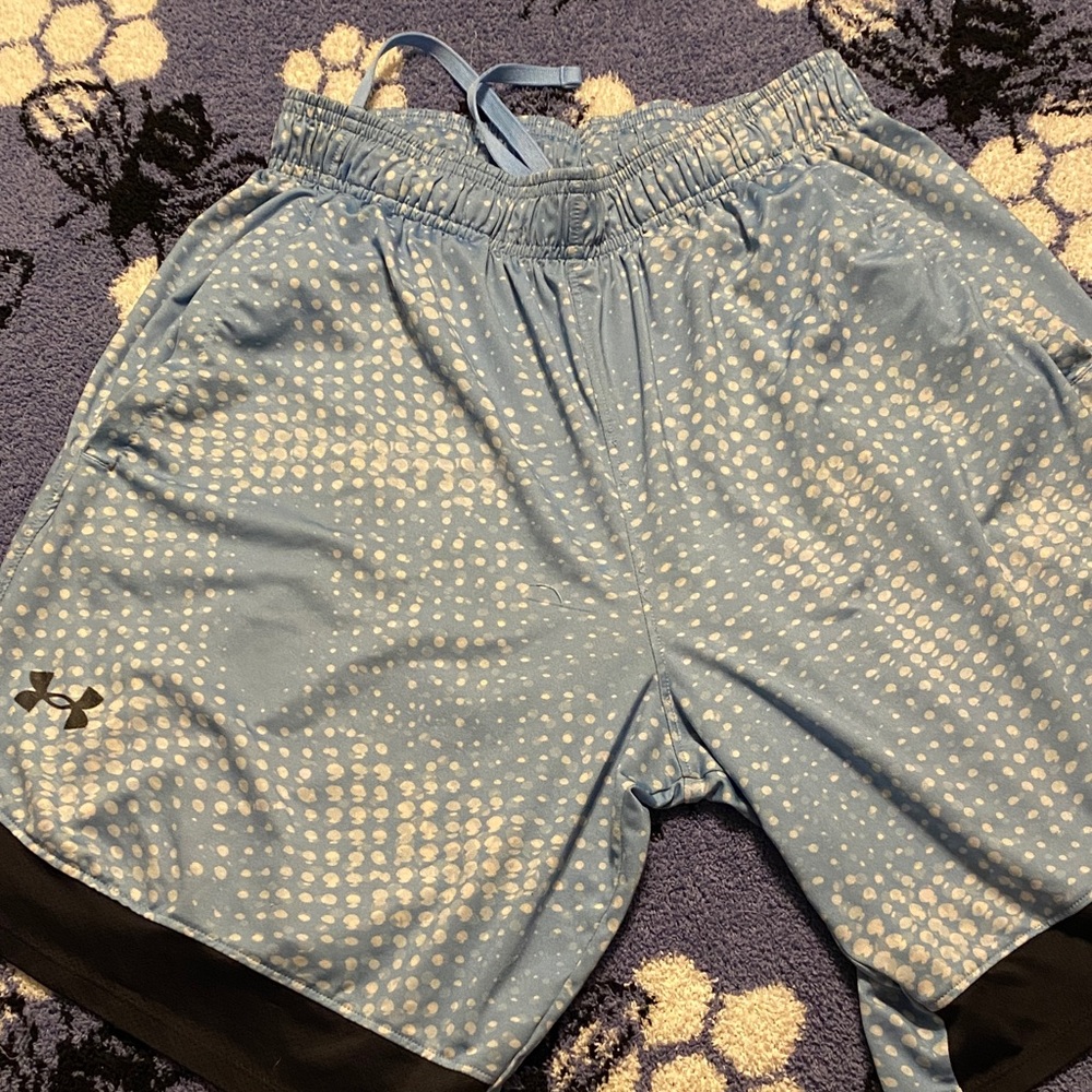 Under Armour Light Blue and White Patterned Shorts